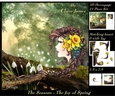 The Seasons - The Joy of Spring - 3D Decoupage + Matching Insert & Tag 