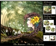 The Seasons - The Joy of Spring - 3D Pyramid/pyramid + Matching Insert & Tag
