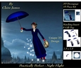 Fairy Tales - Practically Perfect - Night Flight - Special 3D Decoupage + Insert & Tag