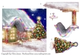 One Sheet Wonders - Christmas Cottage - Easy Cut - 3D Decoupage + Insert & Tag