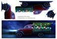 One Sheet Wonders - Christmas Tree Delivery - Easy Cut - 3D Decoupage + Insert & Tag