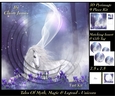 Tales of myth magic - Believe in Unicorns - Dreamy Unicorn - 3D Pyramid/pyrimage + Insert & Gift Tag