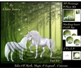 Tales of myth magic - Believe in Unicorns - Unicorn Love - 3D Pyramid/pyrimage + Insert & Gift Tag