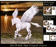 Tales of myth magic - Believe in Unicorns - Pegasus - 3D Pyramid/pyrimage + Insert & Gift Tag