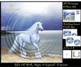 Tales of myth magic - Believe in Unicorns -  Evening Beach Run - 3D Pyramid/pyrimage + Insert & Gift Tag