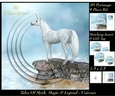 Tales of myth magic - Believe in Unicorns -  Watching Over - 3D Pyramid/pyrimage + Insert & Gift Tag
