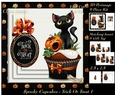 Spooky Cupcakes - Trick or Treat 1 - 3D Pyramid/pyrimage + Insert & Gift Tag