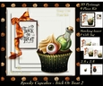 Spooky Cupcakes - Trick or Treat 2 - 3D Pyramid/pyrimage + Insert & Gift Tag