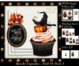 Spooky Cupcakes - Trick or Treat 3 - 3D Pyramid/pyrimage + Insert & Gift Tag