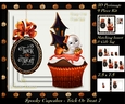Spooky Cupcakes - Trick or Treat 7 - 3D Pyramid/pyrimage + Insert & Gift Tag