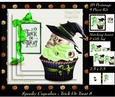 Spooky Cupcakes - Trick or Treat 8 - 3D Pyramid/pyrimage + Insert & Gift Tag