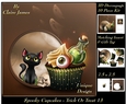 Spooky Cupcakes - Trick or Treat 13 - Special 3D Decoupage + Insert & Tag