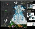 Yule Tide - Christmas Tree Top Angel 02 - 3D Pyrimage/pyramid kit + Insert & Gift Tag