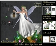 Yule Tide - Christmas Tree Top Fairy 03 - 3D Decoupage kit + Insert & Gift Tag