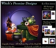 Cupcake Crazy - All Hallows, Day Of The Dead 04 - 3D Pyramid kit + Insert & Gift Tag