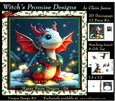 Yule Snow Dragon 04 - 3D Decoupage kit + Insert & Gift Tag