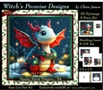 Yule Snow Dragon 04 - 3D Pyramid kit + Insert & Gift Tag