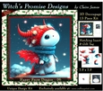 Yule Snow Dragon 06 - 3D Decoupage kit + Insert & Gift Tag