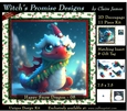 Yule Snow Dragon 08 - 3D Decoupage kit + Insert & Gift Tag