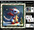 Yule Snow Dragon 09 - 3D Decoupage kit + Insert & Gift Tag
