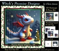 Yule Snow Dragon 09 - 3D Pyramid kit + Insert & Gift Tag