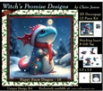 Yule Snow Dragon 10 - 3D Decoupage kit + Insert & Gift Tag