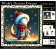 Yule Snow Dragon 11 - 3D Decoupage kit + Insert & Gift Tag