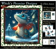 Yule Snow Dragon 12 - 3D Decoupage kit + Insert & Gift Tag