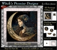 Moon Goddess 03 - 3D Pyramid kit + Insert & Gift Tag (7.5 x 7.5)