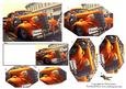 Vintage Orange Car Passed Plate & Keys + Gift Tag Pyrimage