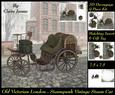 Old London - 3D Steampunk Vintage Steam Car Tag & Insert