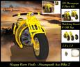 Happy Barn Finds - Steampunk Ace Bike Yellow 2 Insert & Tag