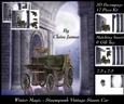 Winter Magic - Steampunk Vintage Steam Car Insert & Tag