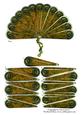 Steampunk Hand Fan Copper Crushed Velvet 3D Decoupage