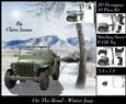 On the Road - Winter - 4 Wheel Drive Fun Jeep + Insert & Tag