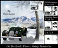 On the Road - Winter - Vintage Morris Car + Insert & Tag