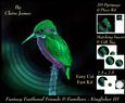 Feathered Friends & Familiars - Fantasy Kingfisher 3 + Tag +