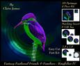 Feathered Friends & Familiars - Fantasy Kingfisher 4 +tag +