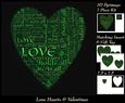 Love Hearts & Valentines - Hearts 4 Green + Insert & Tag