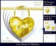 Love Hearts & Valentines - Hearts 6 Gold + Insert & Tag