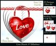 Love Hearts & Valentines - Hearts 6 Red + Insert & Tag
