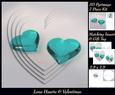 Love Hearts & Valentines - Hearts 7 Aqua + Insert & Tag