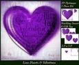 Love Hearts & Valentines - Hearts 10 Purple + Insert & Tag