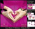 Love Hearts & Valentines - Hearts 5 Pretty in Pink +ins+tag