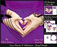 Love Hearts & Valentines - Hearts 5 Royal Purple +ins+tag