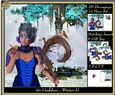 The Air Goddess - Seasons - Winter 3D Decoupage 2 + Insert & Tag