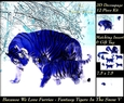 Because We Love Furries - Gorgeous Tigers in the Snow 3D Decoupage + insert & Tag