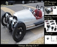 Sport - Vintage Racing Car 5 - 3D Decoupage + Insert & Tag