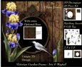 Victorian Secret Garden - Iris & Wagtail Frame & Card Kit Special 3D Decoupage + Insert & Tag