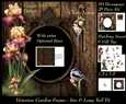 Victorian Secret Garden - Iris & Long Tail Tits Frame & Card Kit Special 3D Decoupage + Insert & Tag
